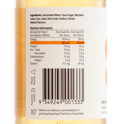 Very Mandarin Lo-Cal Soda 300ml x 24 - Image 8