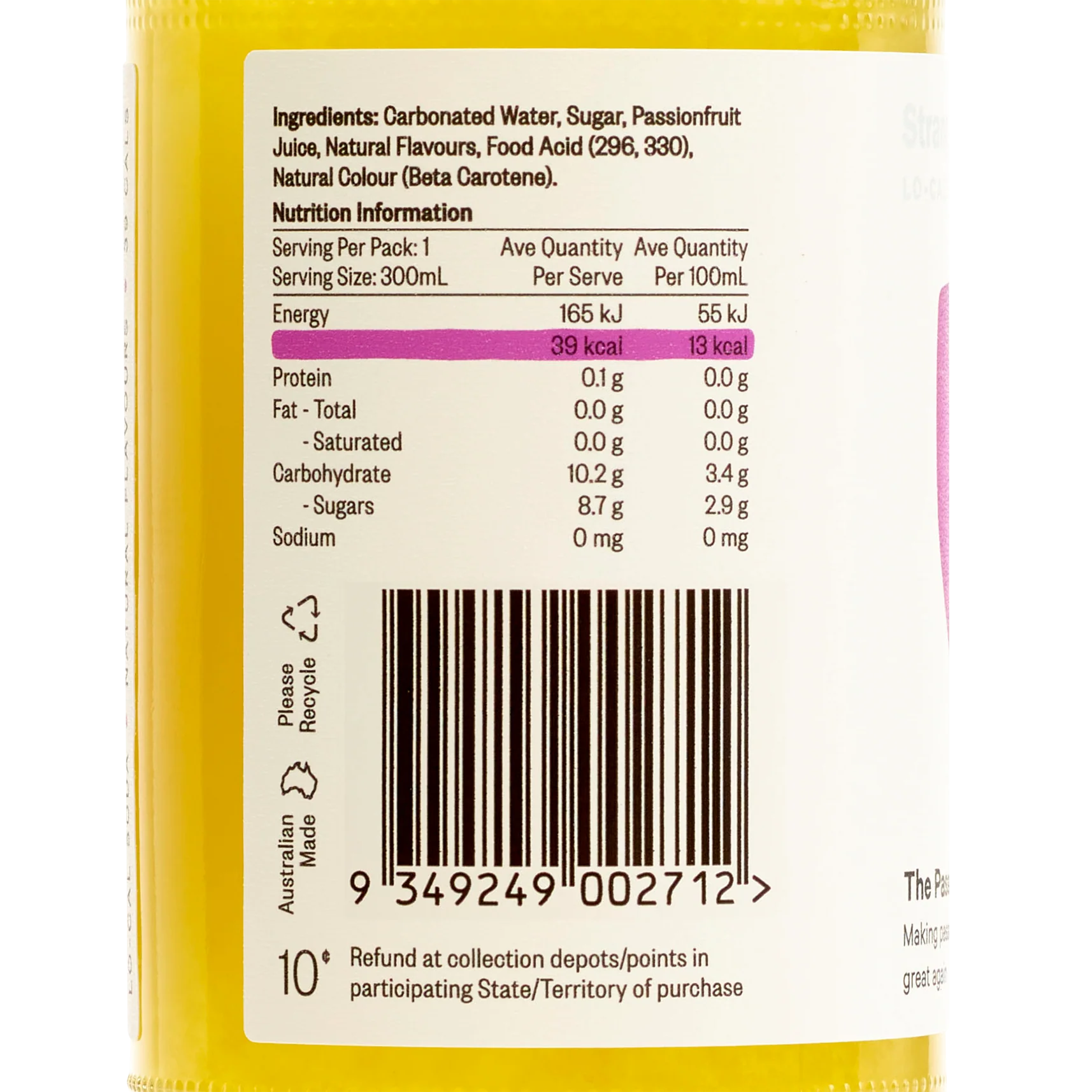 The Passionfruit Lo-Cal Soda 300ml x 24 - Image 7