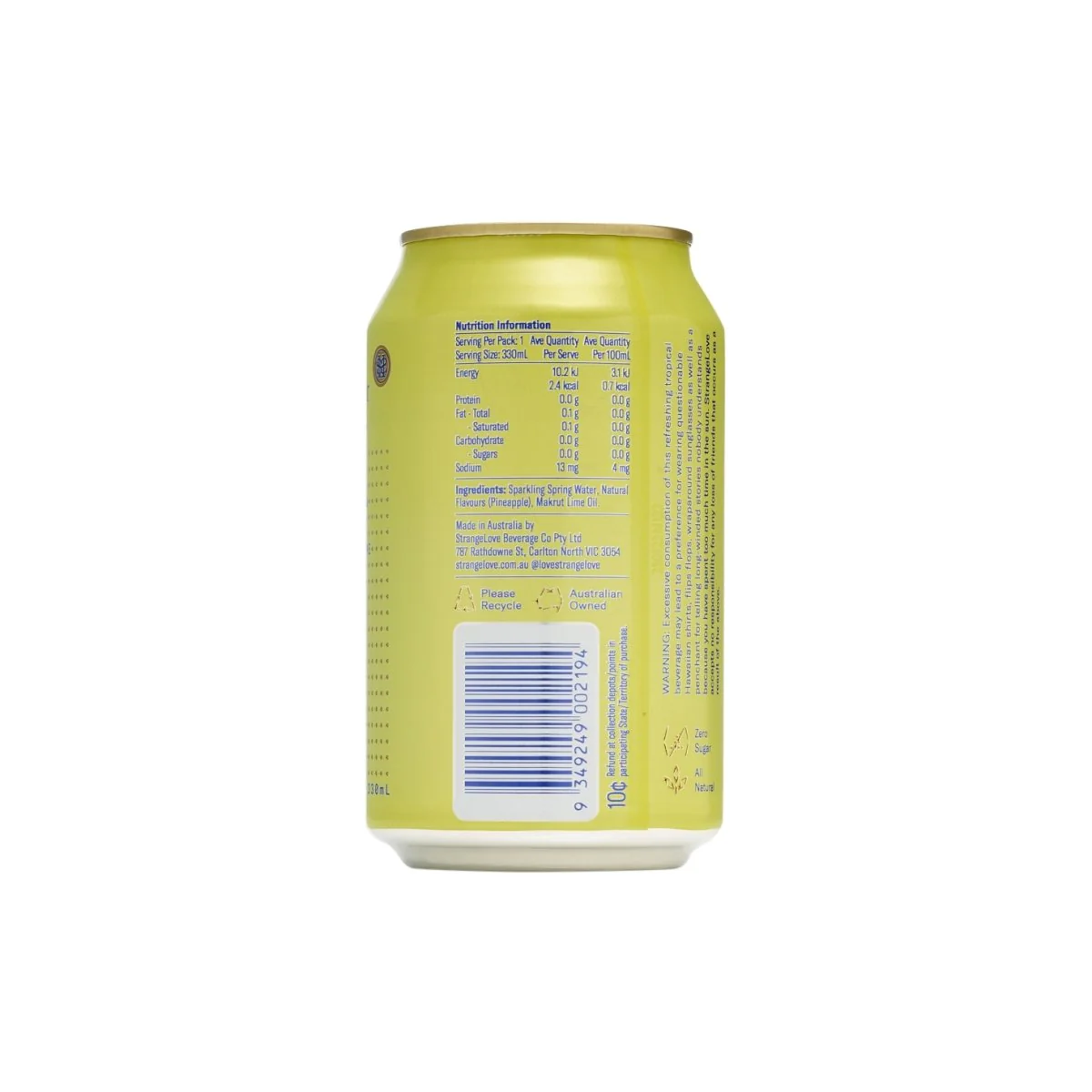 Pineapple Sparkling Water 330ml x 24 - Image 4