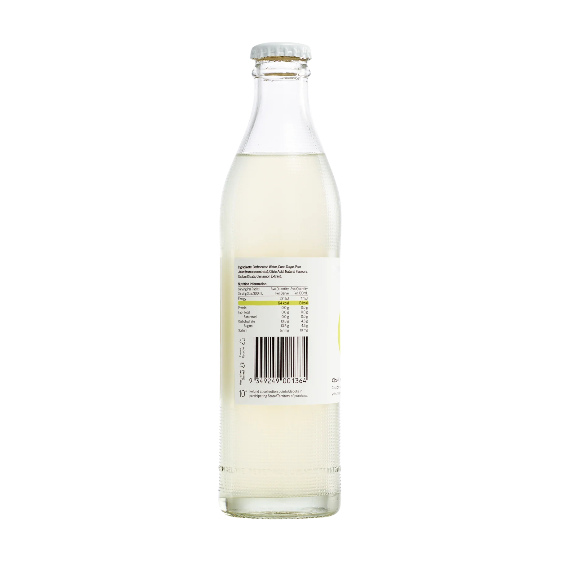 Cloudy Pear & Cinnamon Lo-Cal Soda 300ml x 24 - Image 6