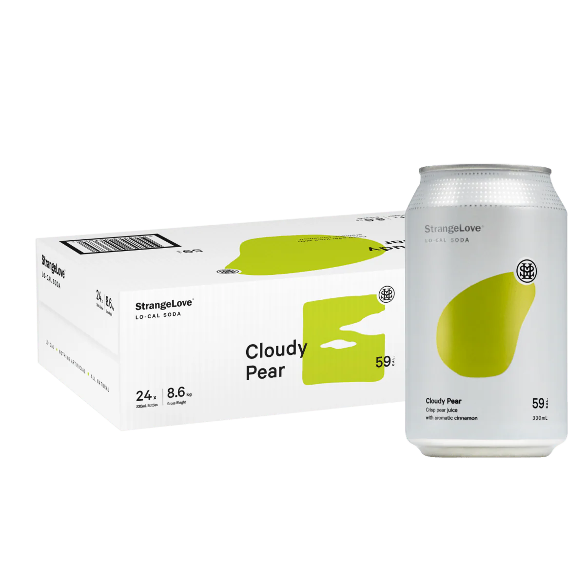 Cloudy Pear & Cinnamon Lo-Cal Soda 330ml Cans x 24 - Image 7
