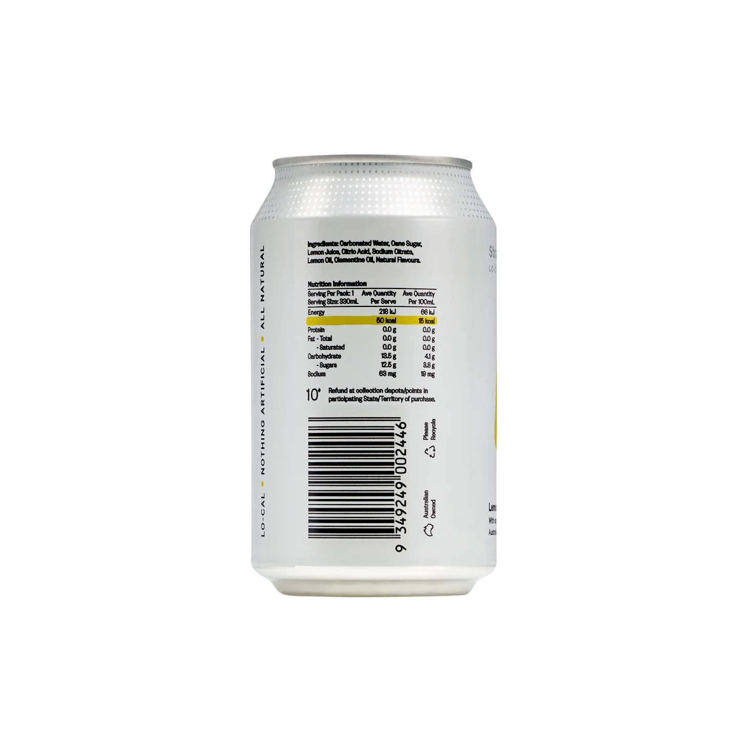Lemon Squash Lo-Cal Soda 330ml Cans x 24 - Image 5