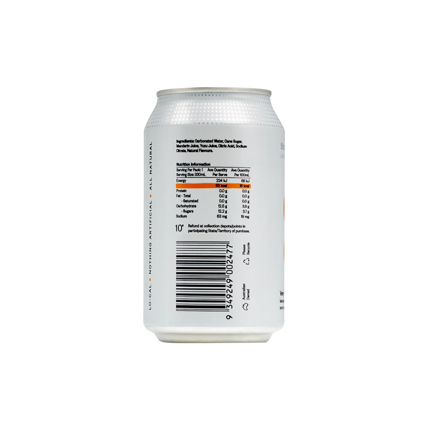 Very Mandarin Lo-Cal Soda 330ml Cans x 24 - Image 6